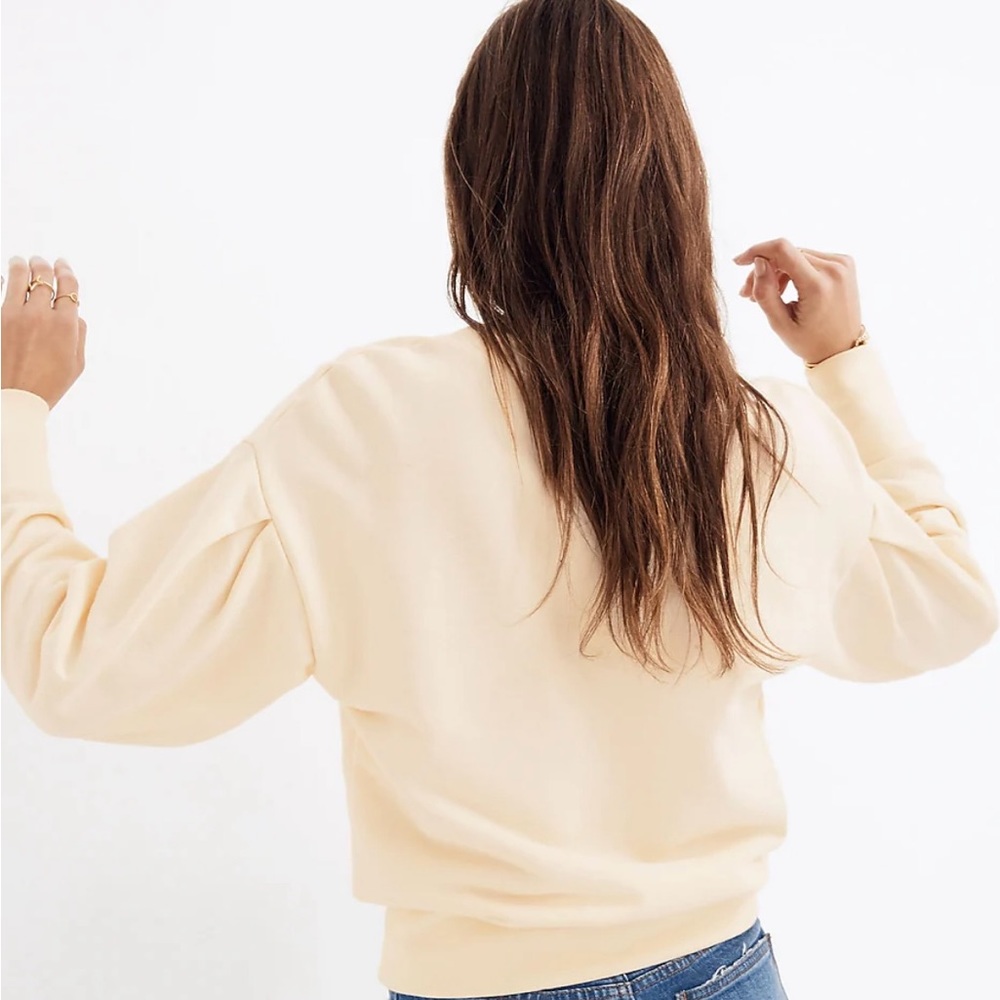 Madewell Pleat-Sleeve Sweatshirt (NWOT) - Picture 3 of 12